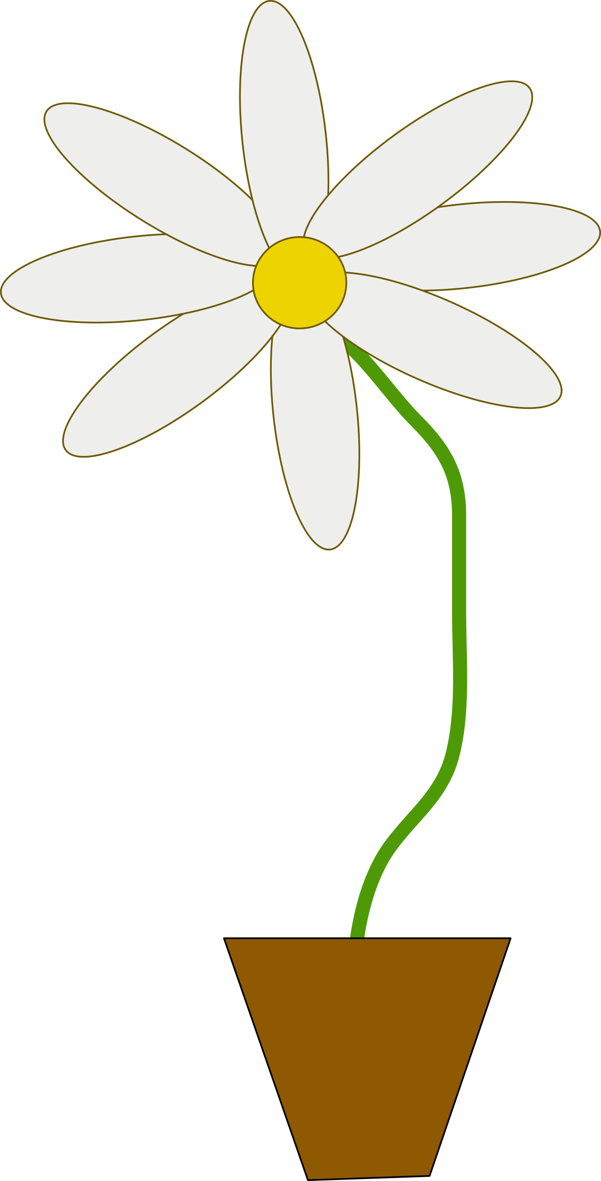 Big Image - Flowers In Pots Clip Art (1223x2400)