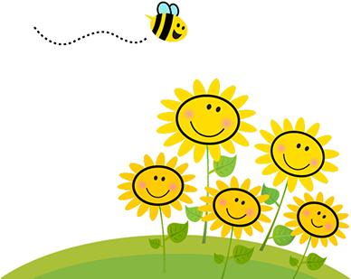 Sunflower Clipart Busy Bee - Good Morning Blessed Weekend (398x324)