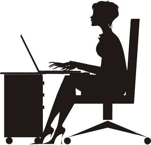 Secretary-silhouette - Secretary Icon Png (500x500)