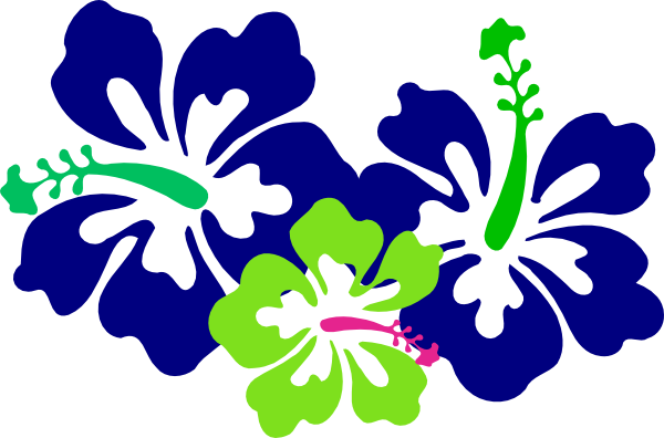 Clip Art Hawaiian Flower (600x396)