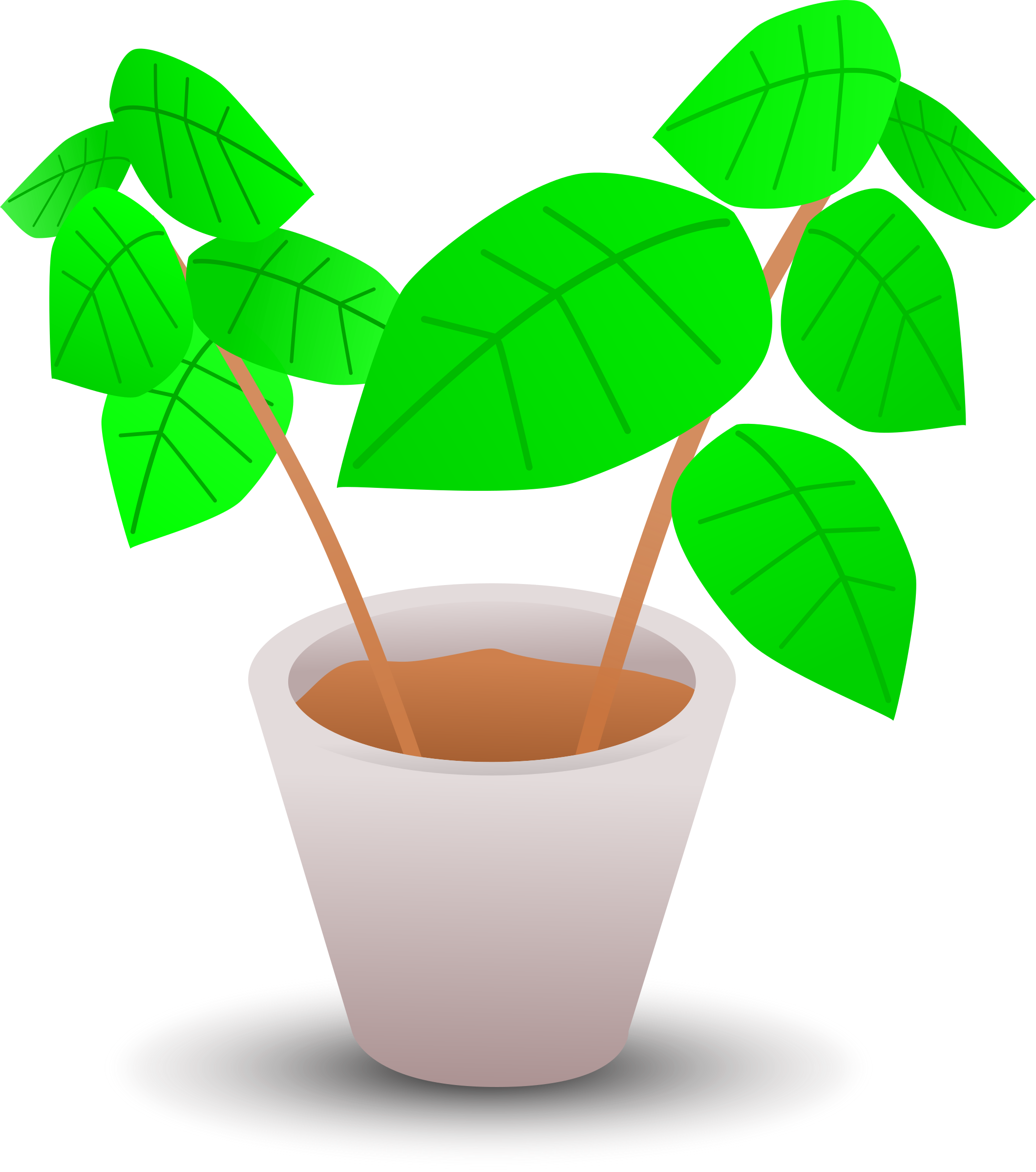 Big Image - Plant In Pot Clipart (2121x2400)