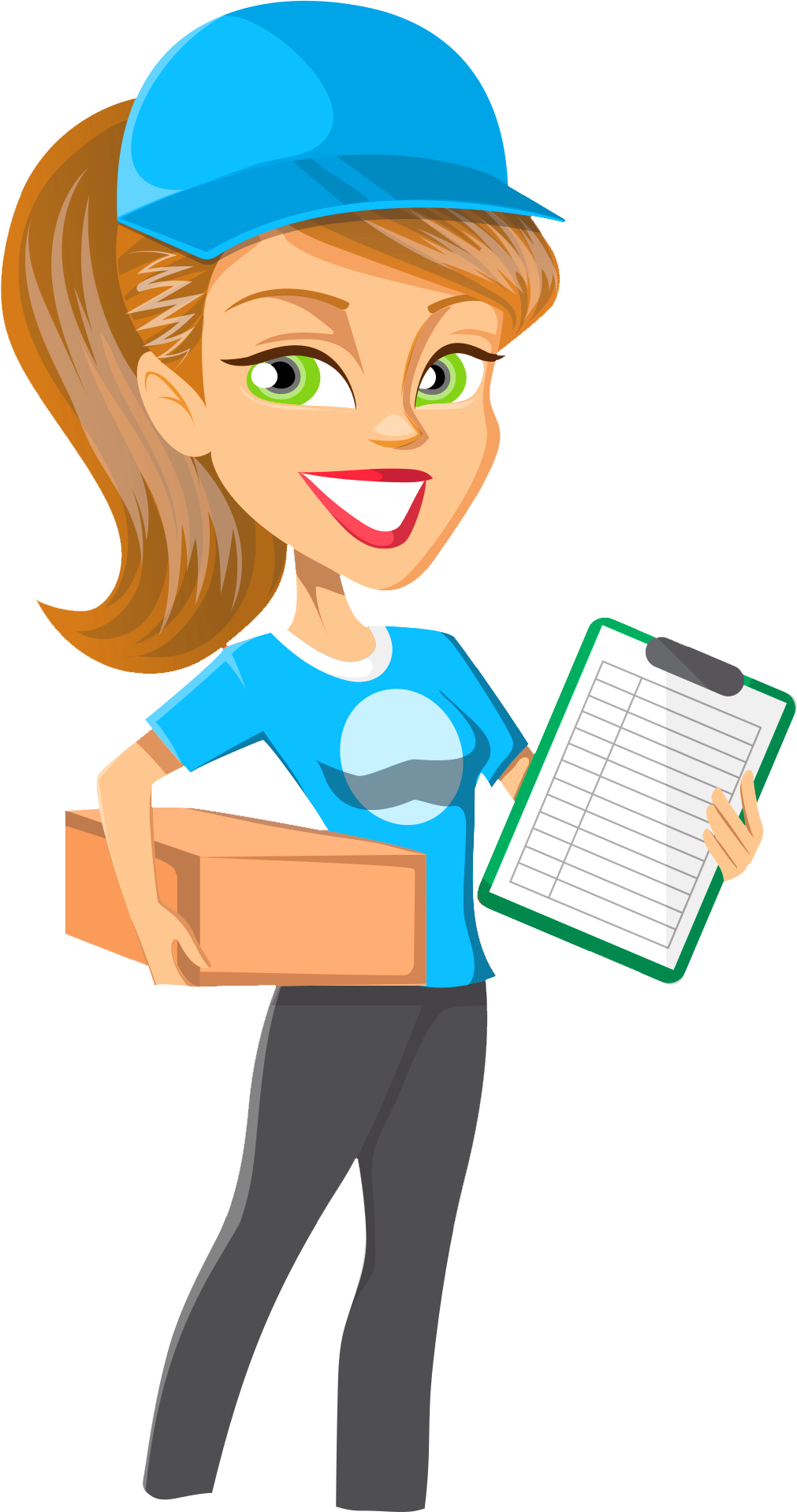 Courier Service Clip Art - Courier Service Clip Art (1199x2100)