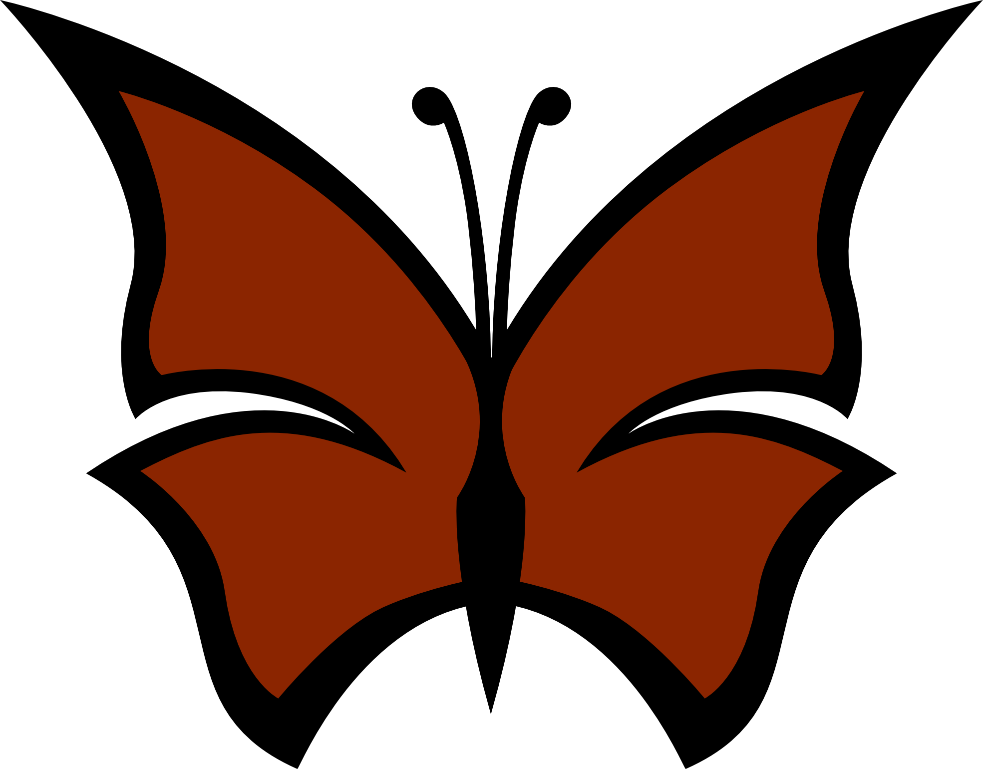 Brown And Blue Butterfly Clip Art - Butterfly Clip Art (1969x1540)