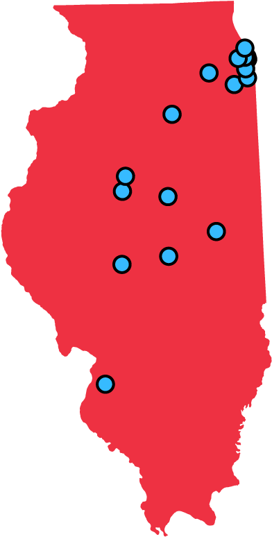 Planned Parenthood Centers - Illinois State Outline Transparent (800x800)
