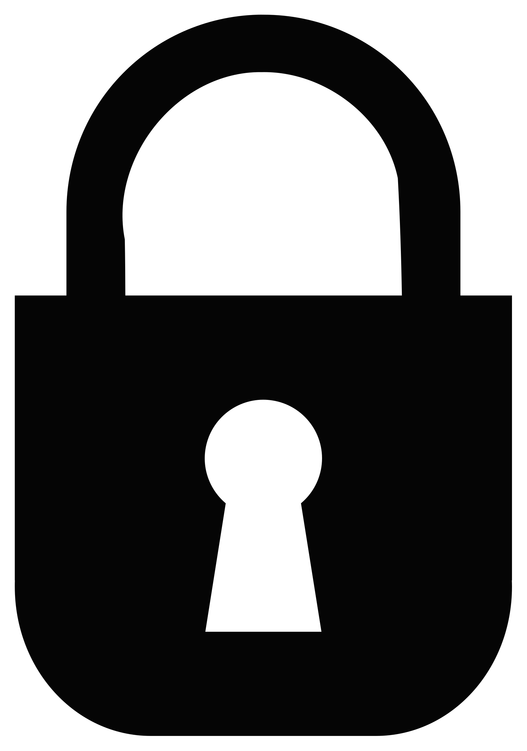 Big Image - Lock Icon Vector Free (1684x2400)