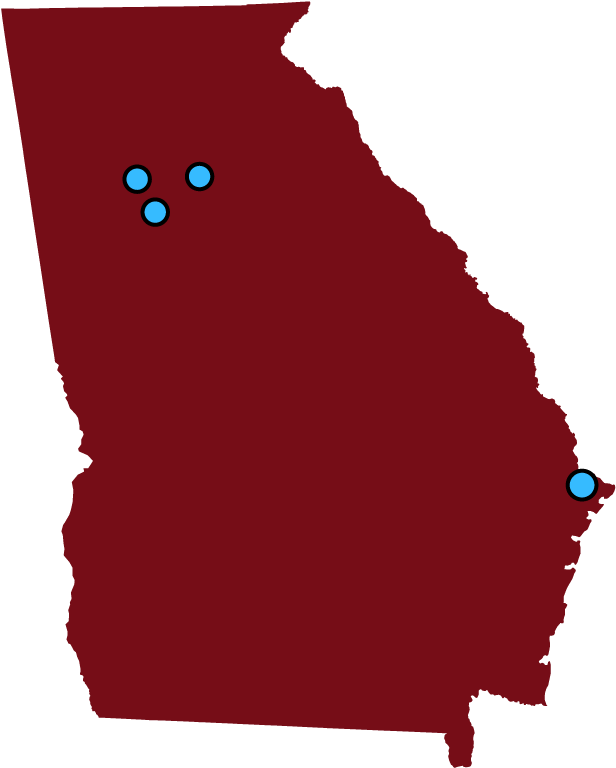 Planned Parenthood Locations - State Of Georgia Vector (800x800)