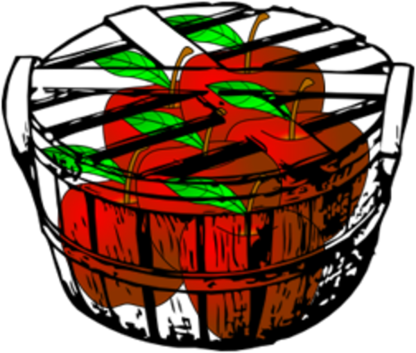 Apple Basket Free Images At Clker Com Vector Clip Art - Clip Art (600x510)