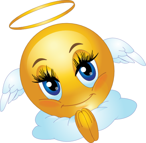 Angel Smiley Face Clipart - Smiley Angel (512x500)
