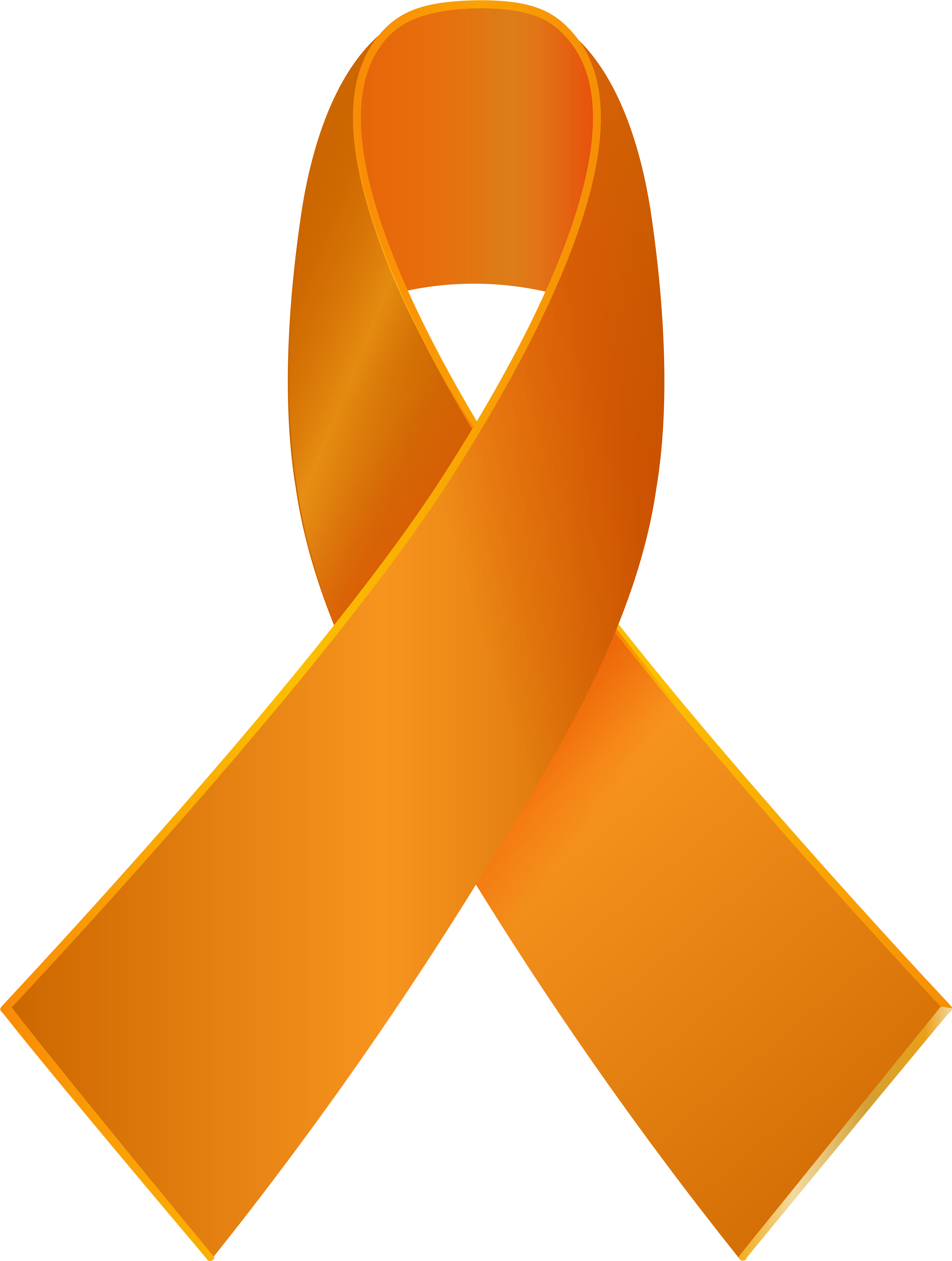 Orange Awareness Ribbon Png Clip Art - Orange Ribbon Transparent Background (4531x6000)