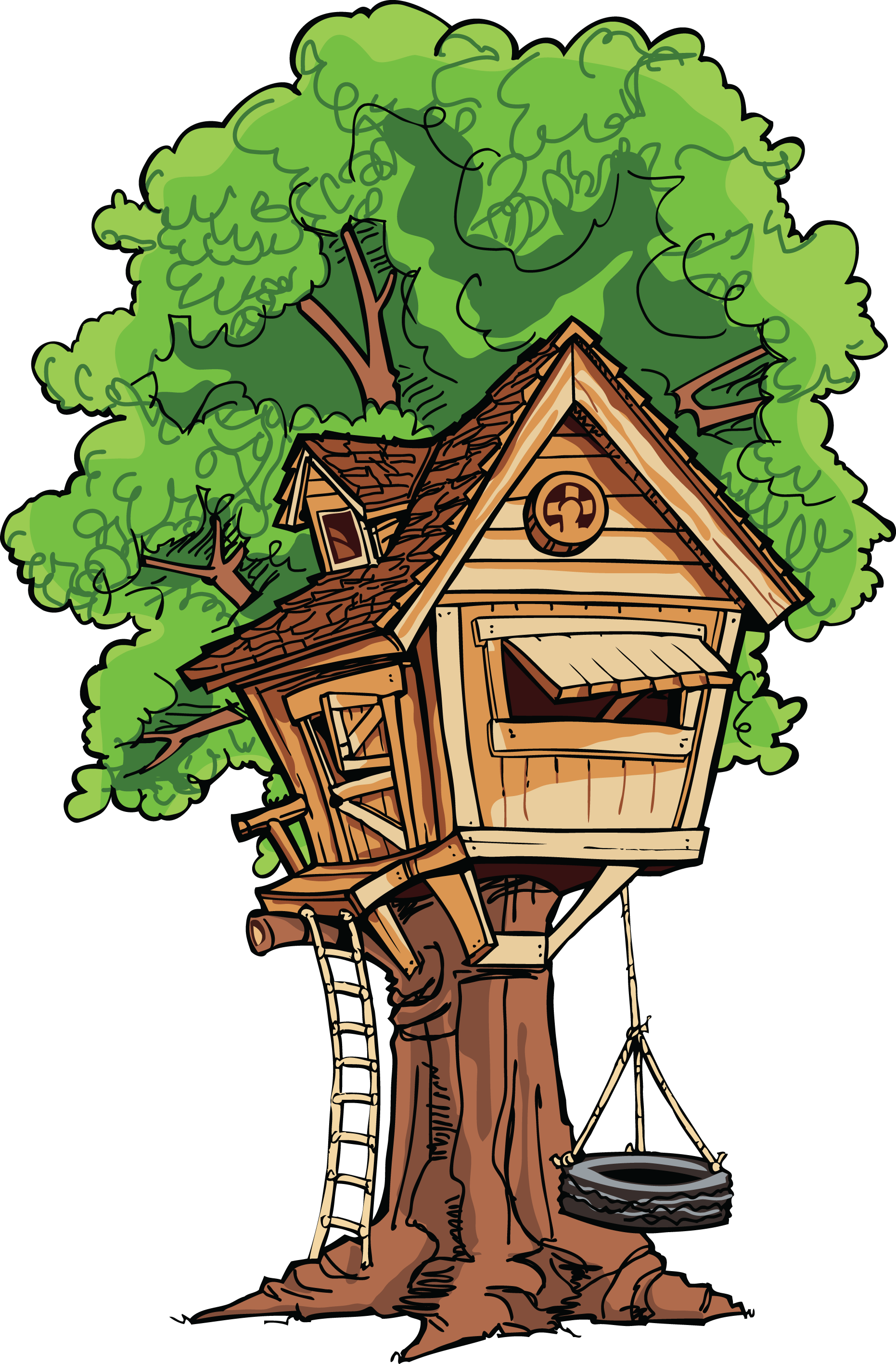 Treehouse Clipart (1862x2834)