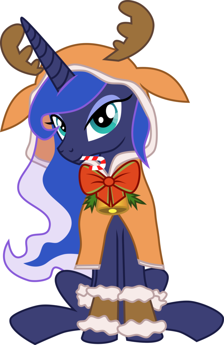 Christmas Princess Luna By Lunarina - Princess Luna Christmas (721x1109)