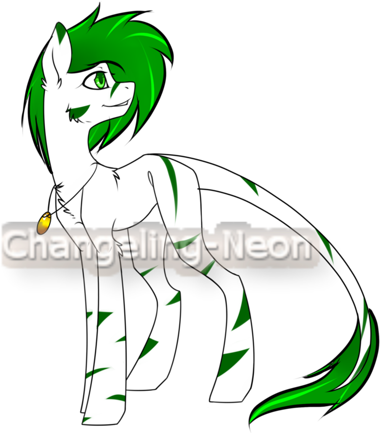 Jungle Pony Adopt (closed) By Changeling-neon - Cartoon (866x923)
