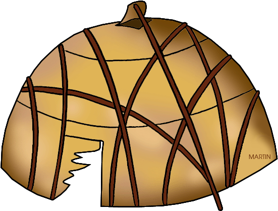 Southeast Woodland Chickasaw Wigwam - Native American Home Clipart (648x432)
