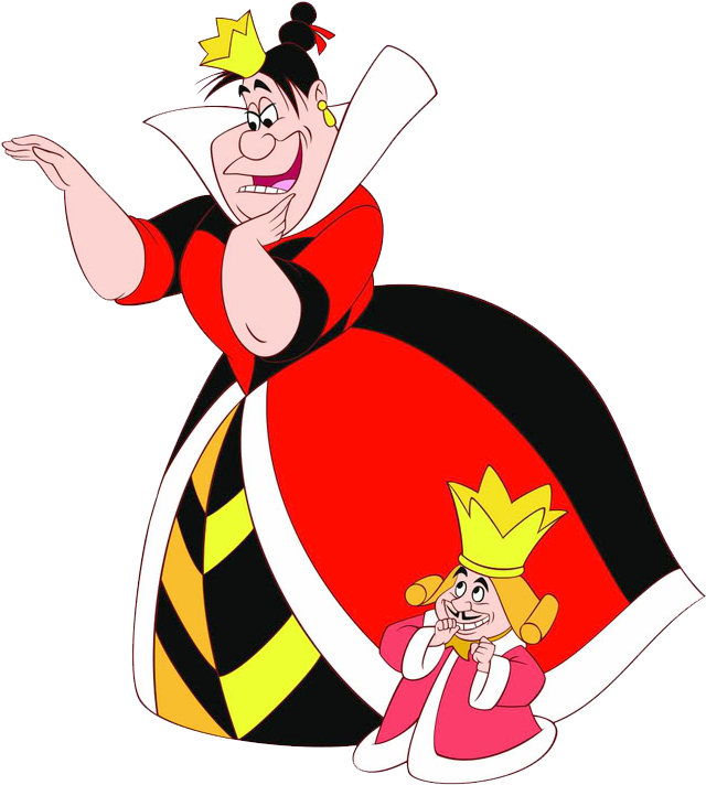 Queen King Of Hearts Clipart - Alice In Wonderland Queen Of Hearts (661x742)