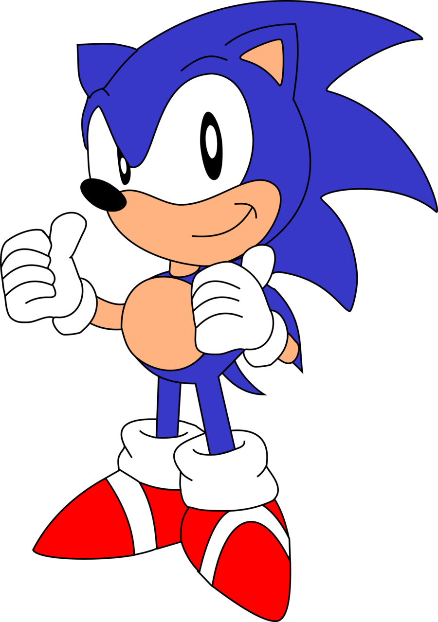 Sonic Clip Art - Sonic Satam Png (900x1279)
