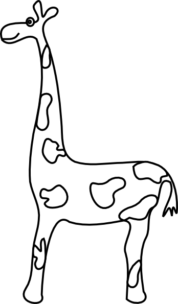 How To Set Use Coloring Book Giraffe Svg Vector - Rysunki Zwierząt Z Zoo (348x595)