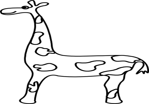 Books Coloring Medium Size Tiger Coloring Book Giraffe - Rysunki Zwierząt Z Zoo (476x333)