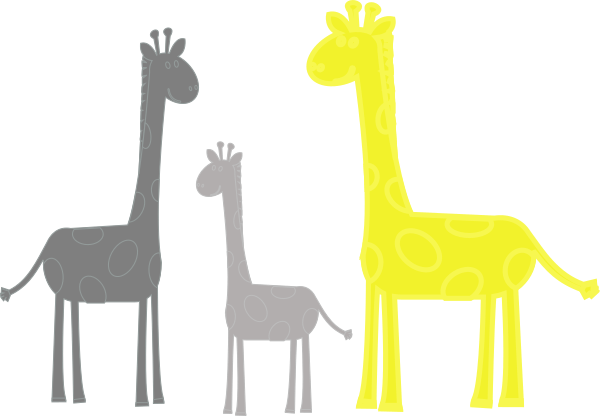 Giraffe Family Clipart (600x416)