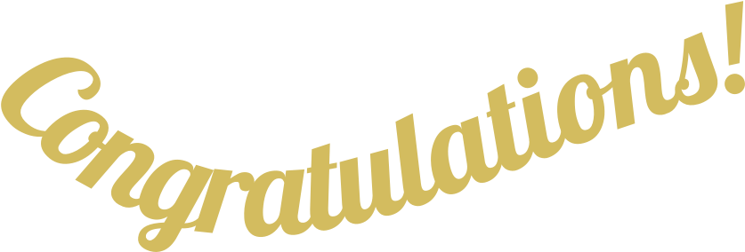 Congratulations Clipart Animated Free Free - Congratulations Golden (866x297)