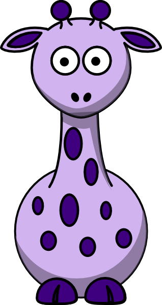 Purple Giraffe With 12 Dots Clip Art At Clker - Edmond Memorial High School (318x597)