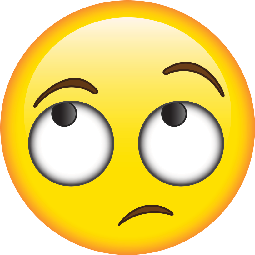 Pretty Eye Roll Clip Art Medium Size - Emoji Rolling Eyes (1000x1000)