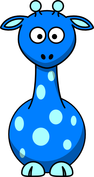 Blue Giraffe Clip Art At Clker - Giraffe Blue Clip Art (318x597)