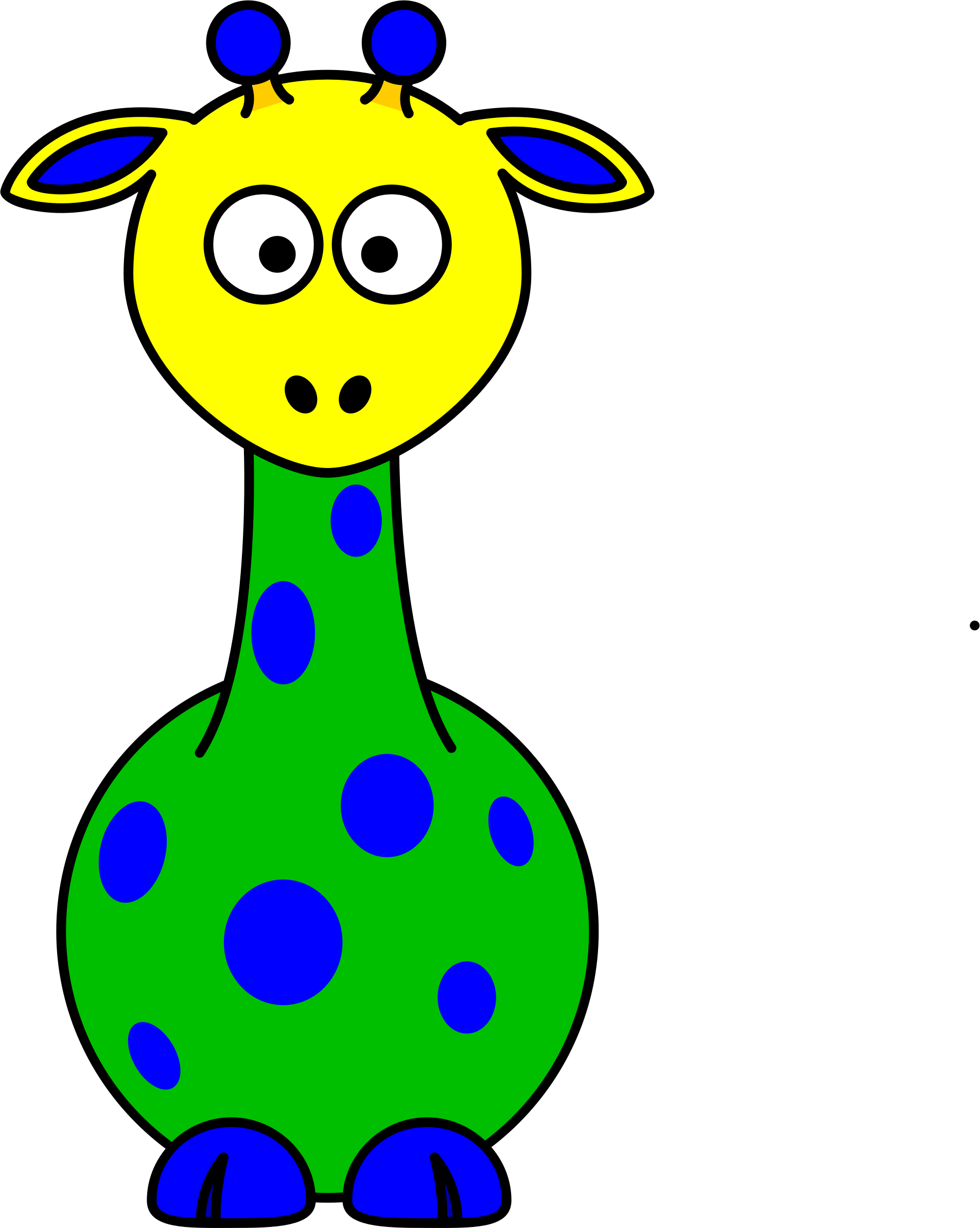 Giraffe Clipart Rainbow - Edmond Memorial High School (1904x2385)