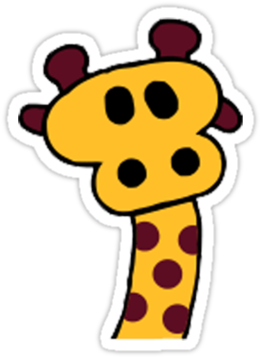 Cartoon Giraffe Face - Giraffe (375x360)
