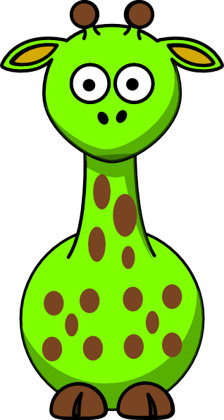 Green Giraffe With 14 Dots Clip Art At Clker - Edmond Memorial High School (318x597)