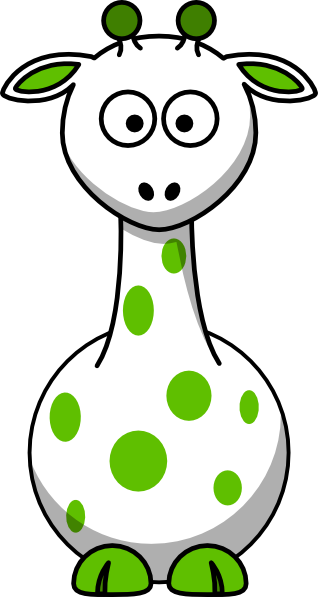 2 Giraffes Cliparts - Cartoon Giraffe (318x597)