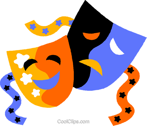 Wonderful Looking Drama Clipart Pretty Pictures Clip - Drama Masks (480x412)