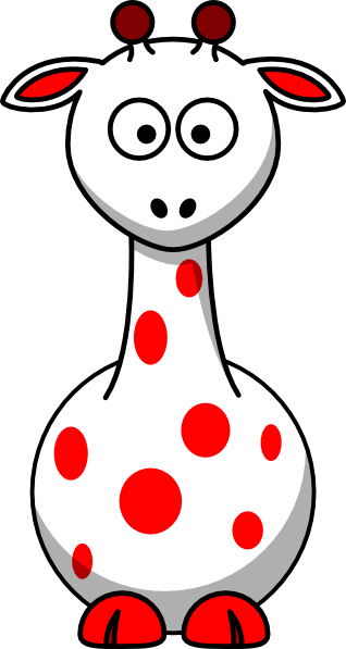 Red Giraffe 2 Svg Clip Arts 318 X 597 Px - Cartoon Giraffe (318x597)