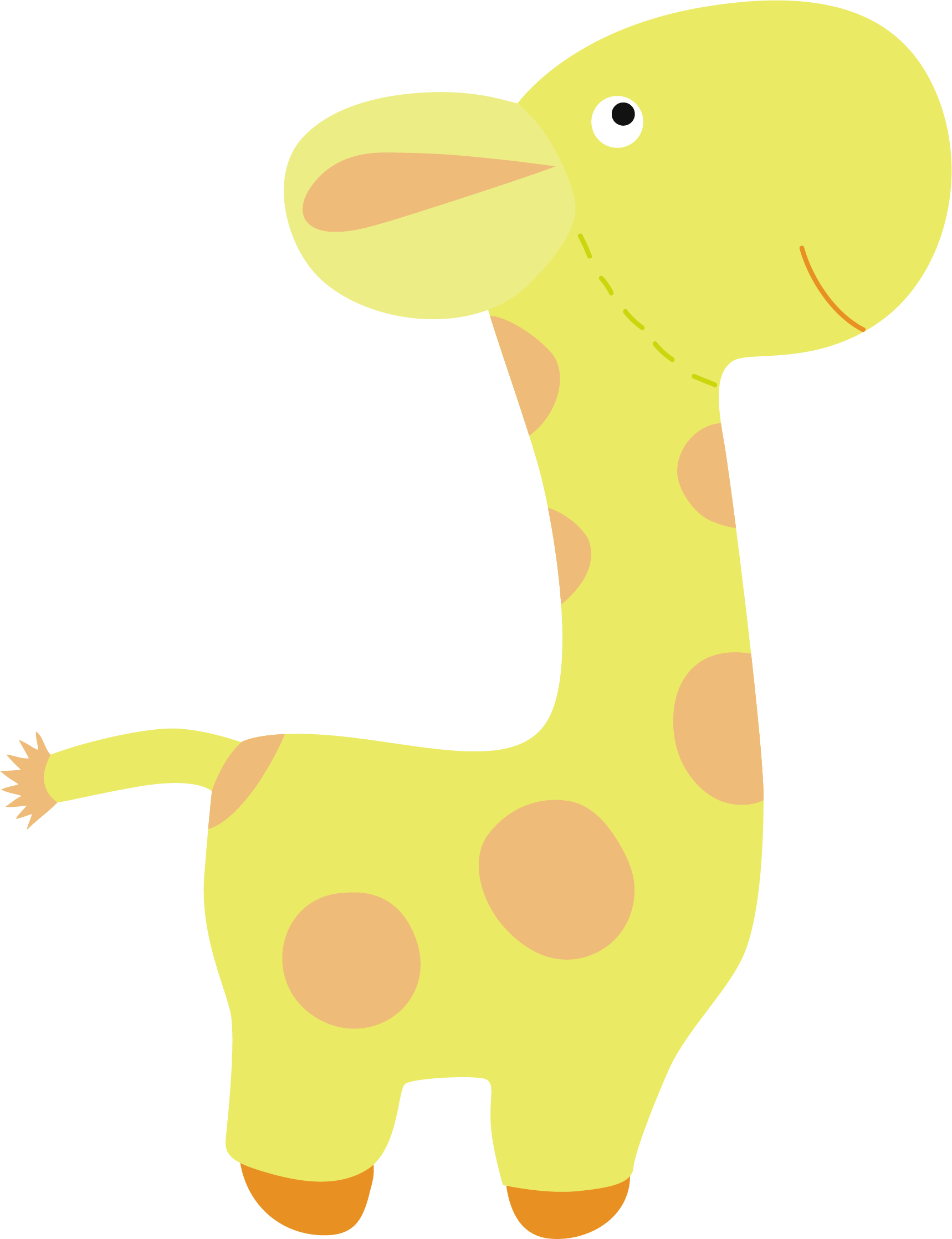 Northern Giraffe Clip Art - Northern Giraffe Clip Art (1718x2236)