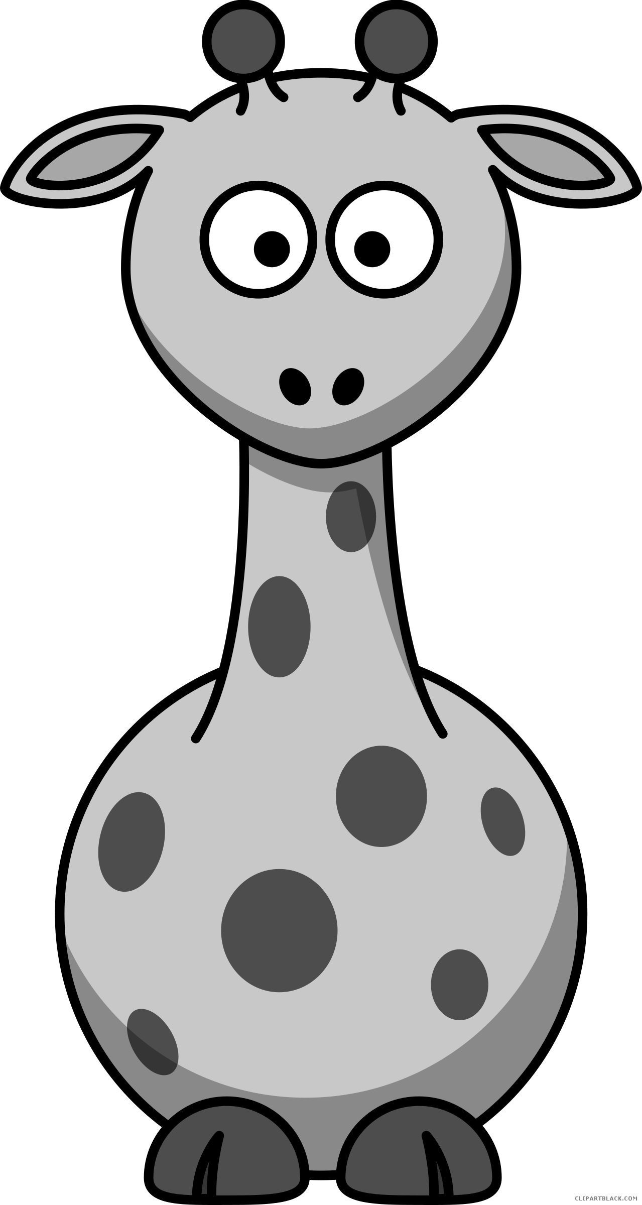Cartoon Giraffe Animal Free Black White Clipart Images - Cartoon Giraffe (1279x2400)
