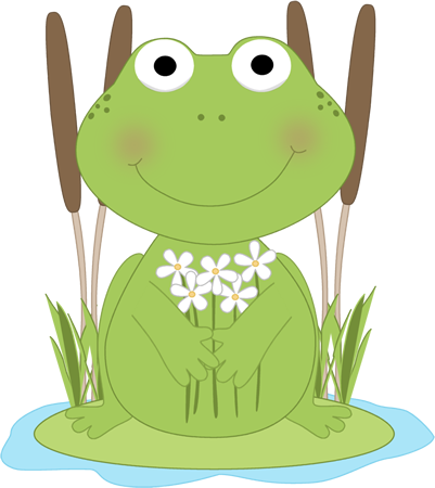 Tadpole Clipart Frog Lily Pad - Frog Lily Pad Clip Art (401x450)
