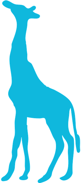Free Vector Graphic Giraffe Silhouette Blue Isolated - Blue Giraffe Silhouette (320x640)