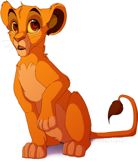 Simba Sitting By Kitchiki - Simba Sitting (567x591)