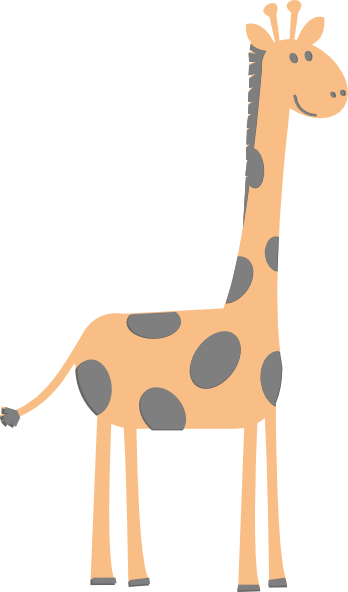 How To Set Use Gray Orange Giraffe Svg Vector - Big Sister Throw Blanket (348x592)