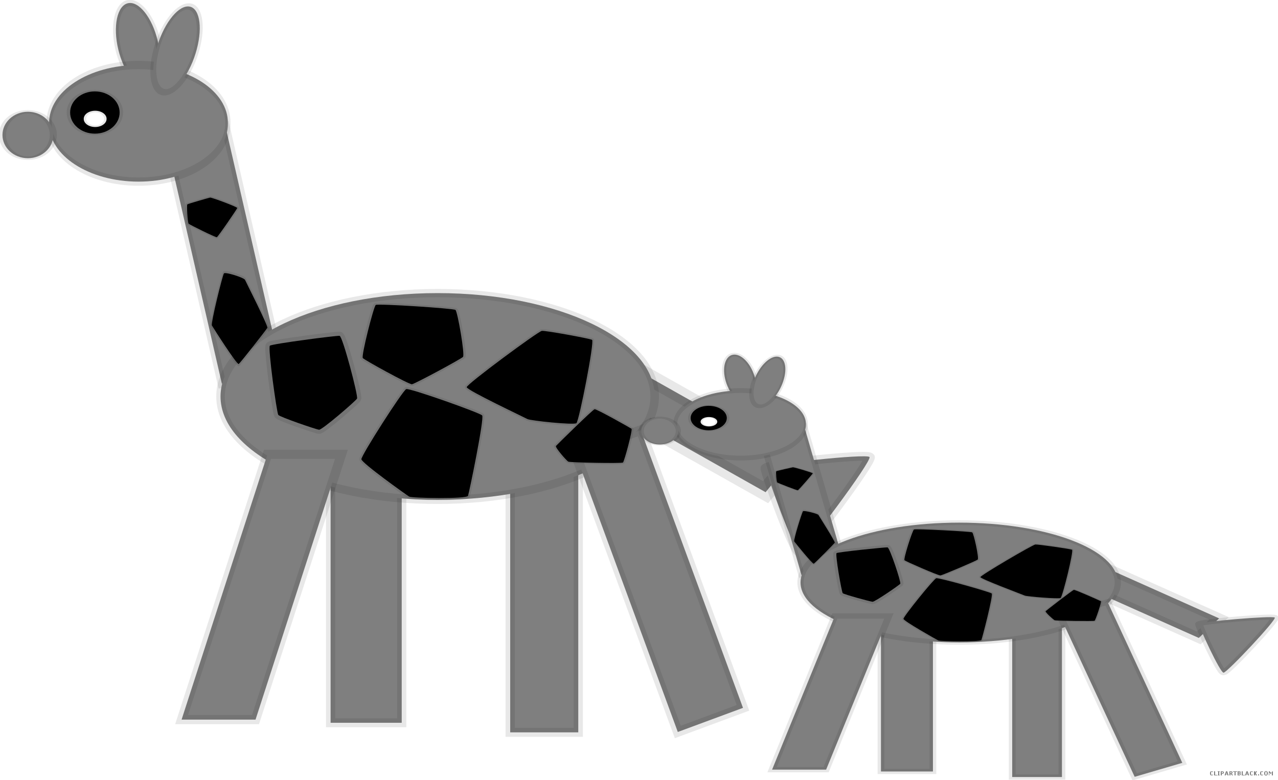 Giraffe Animal Free Black White Clipart Images Clipartblack - Giraffe (2500x1526)