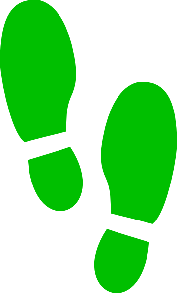 Clip Art Foot Prints (360x594)