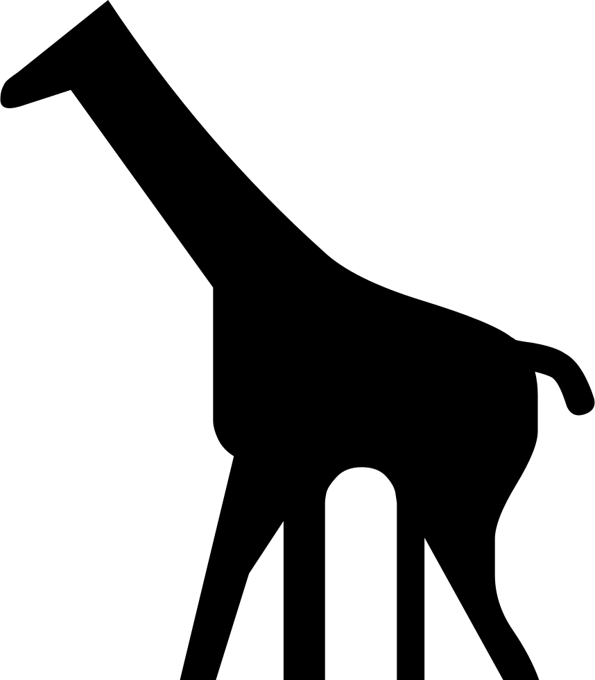 Giraffe Silhouette Comments - Iconos De Jirafa (858x980)