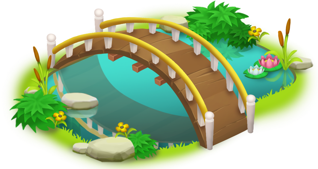 Bridge And Pond Png Clip Art - Bridge Cliparts (1075x623)