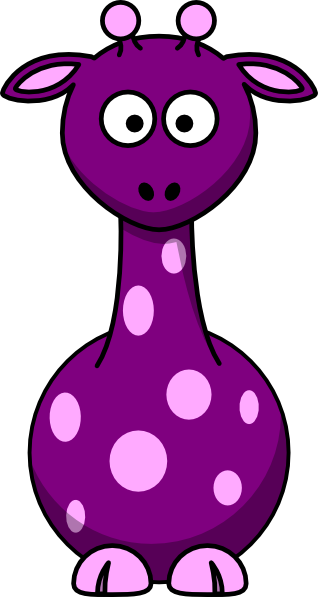 Purple Giraffe Clipart (318x597)