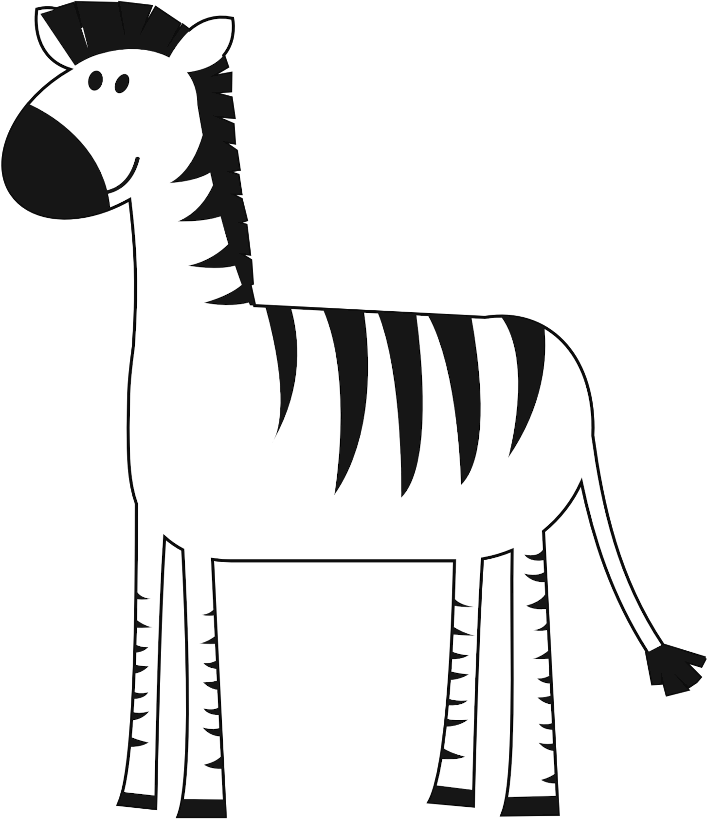Zebra - Desenhos De Animais Selvagens Coloridos (1880x1880)