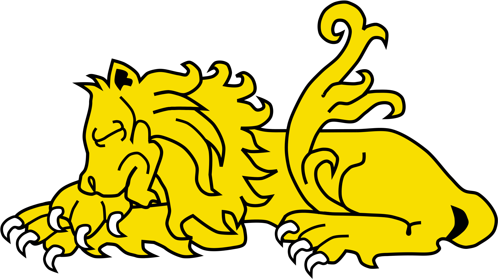Cartoon Lion Clipart 19, - Coat Of Arms Lion (2000x1125)
