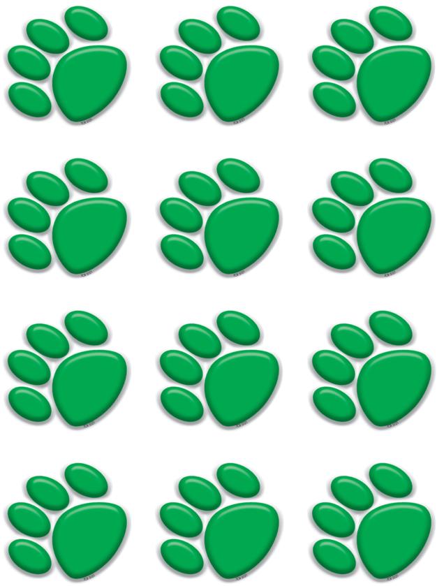 Tcr5121 Green Paw Prints Mini Accents Image - Harley Davidson Cupcake Toppers (900x900)