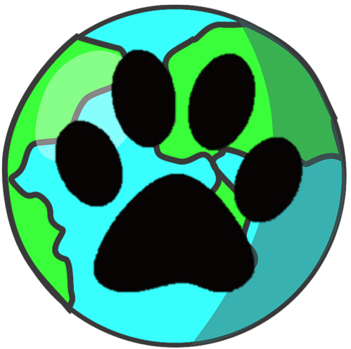 Earth Day - Paw Print On The Earth (499x496)