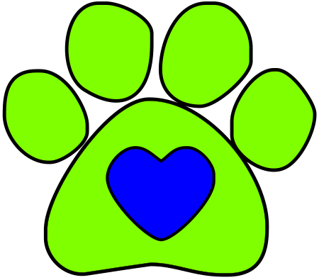 Paw Print Heart - Vero Beach Dog Park (450x395)