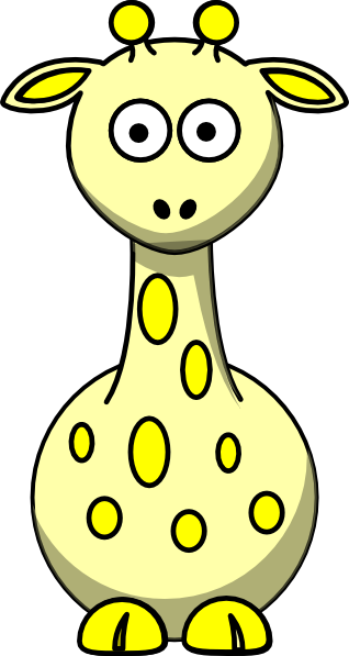 Giraffe Clipart Yellow Giraffe - Baby Giraffe Drawing Easy (318x597)