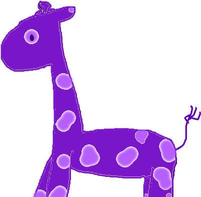 Purple Giraffe By Totorito - Purple Giraffe (1051x427)